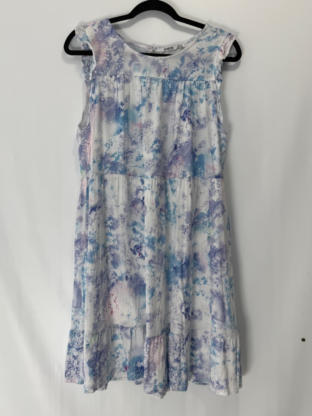 Colourful  pastel Cap sleeved summer dress babydoll women’s XL Summer dress